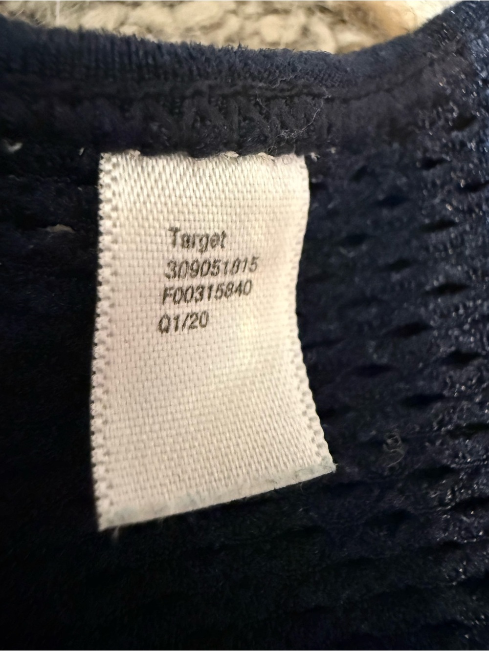 Sports Bra Racerback Navy XL - Picture 5 of 6